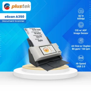 Plustek Scanner eScan A350 (ADF: A4/F4) : 25 ppm, WiFi